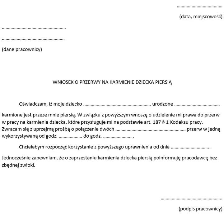 Jak długo obowiązuje zaświadczenie o karmieniu piersią?